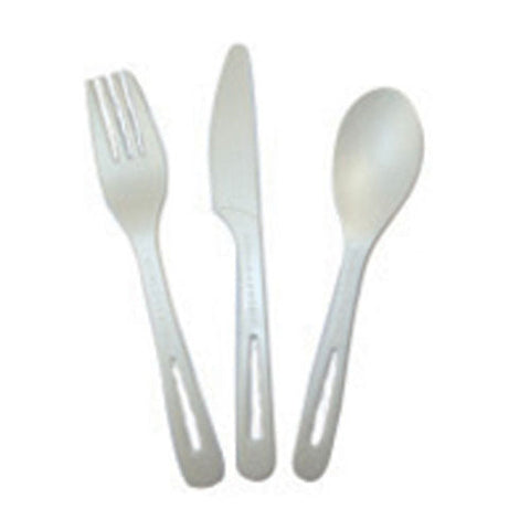 World Centric, Assorted Corn Starch Flatware, 24 Count(Case Of 12)