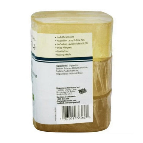 Clearly Natural, Essentials Glycerin Bar Soap Unscented, 3 Bars Clearly Natural