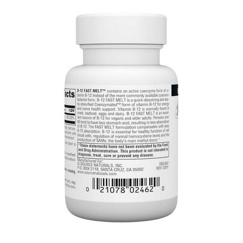 Source Naturals, Methylcobalamin Fast Melt, 60 TABS Source Naturals