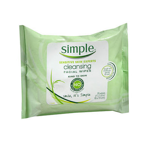 Simple, Cleansing Facial Wipes, 25 Each Simple