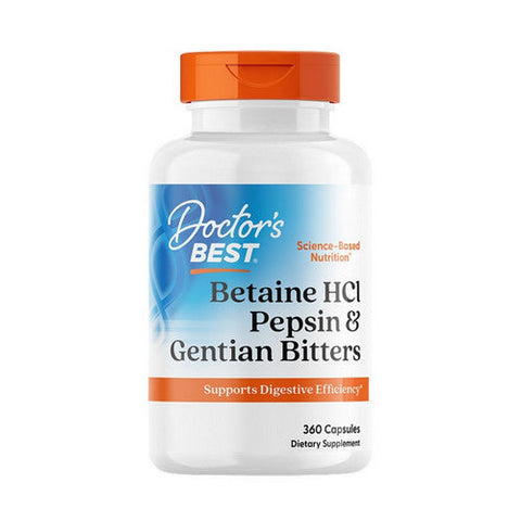 Doctors Best, Betaine HCl Pepsin and Gentian Bitters, 180 Softgels Doctors Best