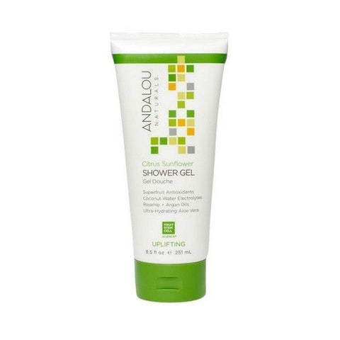 Andalou Naturals, Shower Gel, Citrus Sunflower Uplifting, 8.5 Oz