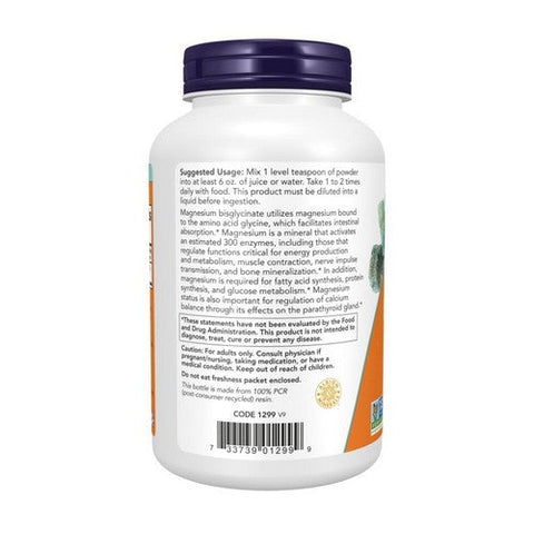 Now Foods, Magnesium Bisglycinate Powder, 8 Oz Now Foods