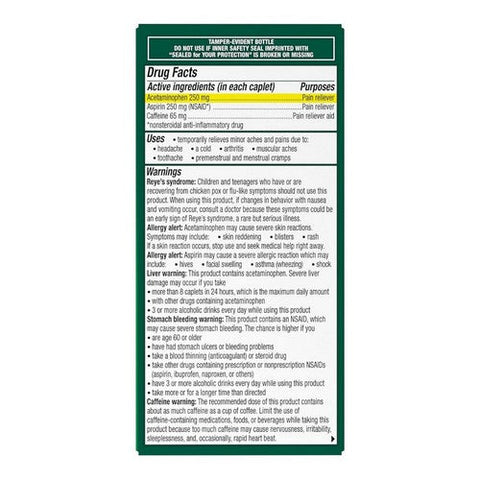 Novartis Consm Hlth Inc, Excedrin Extra Strength Caplets, 100 Caps