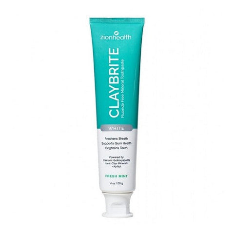 Zion Health, Claybrite Toothpaste White Fresh Mint, 4 Oz Zion Health