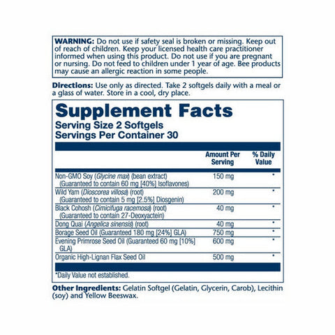 Solaray, PhytoEstrogen Plus EFAs, 60 Softgels
