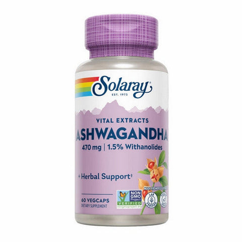 Solaray, Ashwagandha, 470 Mg, 60 Veg Caps Solaray