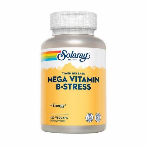 Solaray, Mega Vitamin B-Stress Timed Release, 120 Veg Caps Solaray