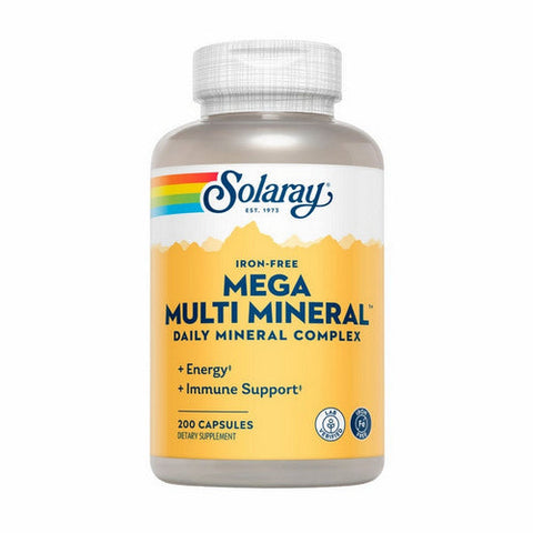 Solaray, Mega Multi Mineral Iron Free, 200 Caps Solaray