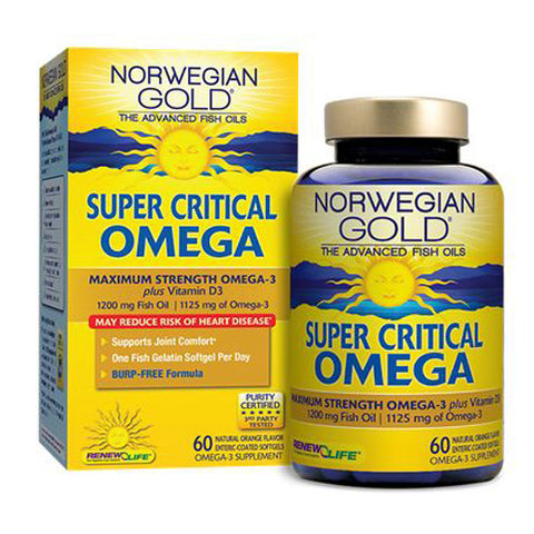 Norwegian Gold Super Critical Omega 30 Fish Softgels by Renew Life