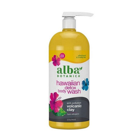 Alba Botanica, Hawaiian Detox Body Wash Volcanic Clay, 32 Oz Alba Botanica