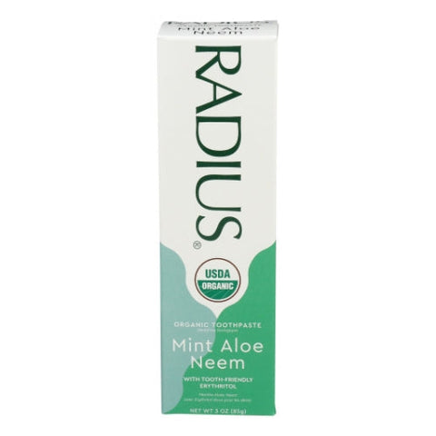 Radius, Organic Toothpaste Mint Aloe Neem, 3 Oz Radius