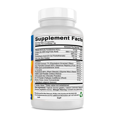 Best Naturals, Anti Gray Hair Formula, 60 Caps
