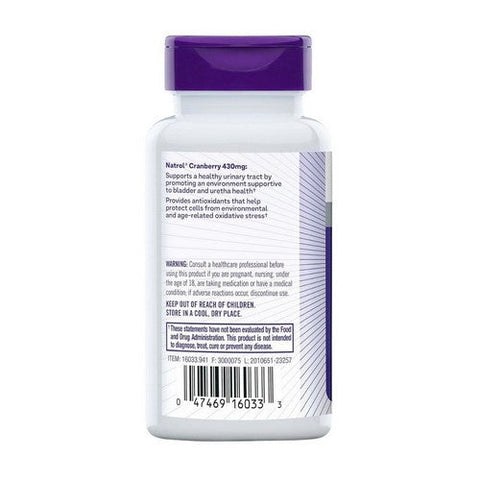 Natrol, Cranberry Women's Health, 430 Mg, 30 Caps