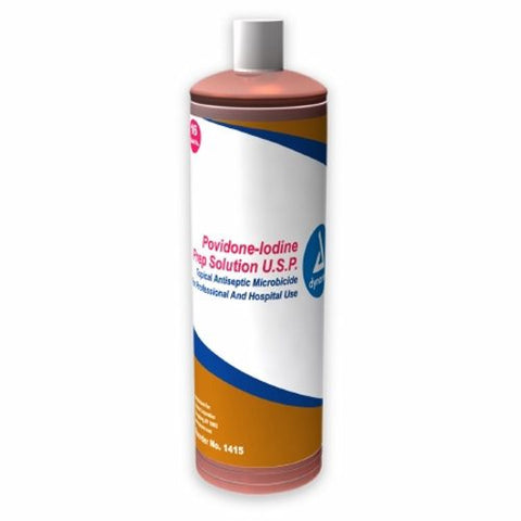Dynarex, Prep Solution Dynarex 16 oz. Bottle 10% Strength Povidone-Iodine, 16 Oz