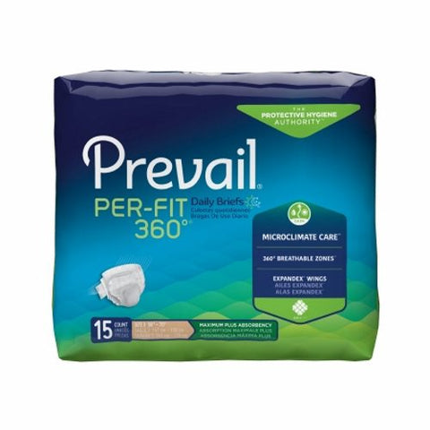 First Quality, Unisex Adult Incontinence Brief Per-Fit 360Ãƒâ€šÃ‚Â° Size 3 Disposable Heavy Absorbency, Case Of 4 First Quality