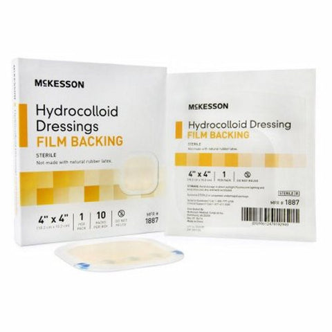 McKesson, Hydrocolloid Dressing Film Backing 4 X 4 Inch Square Hydrocolloid Film, Count of 1