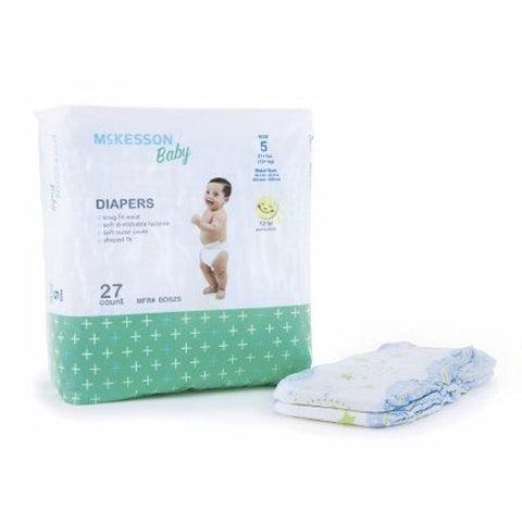 McKesson, Unisex Baby Diaper Size 5 Disposable Heavy Absorbency, Count of 4 McKesson