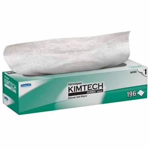 Delicate Task Wipe KIMTECH SCIENCE Kimwipes Light Duty White NonSterile 1 Ply Tissue 11-4/5 X 11-4/5 Count of 196 by Kimberly Clark