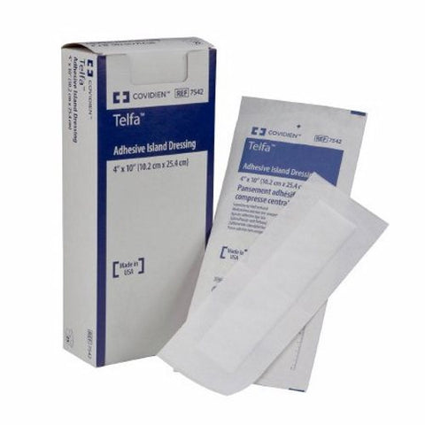 Cardinal, Island Dressing 4 X 4 Inch Square Sterile 7550, Case Of 8 Cardinal