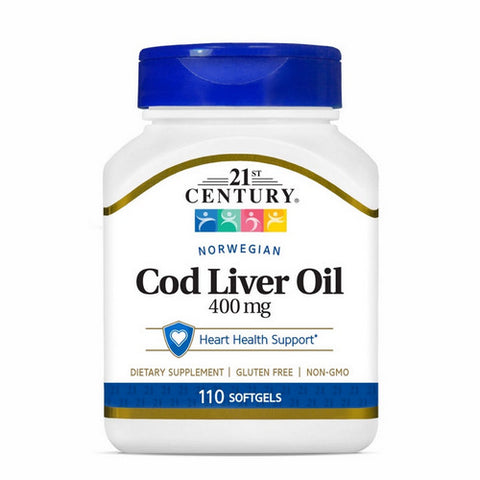 Norwegian Cod Liver Oil 110 Softgels by 21st Century