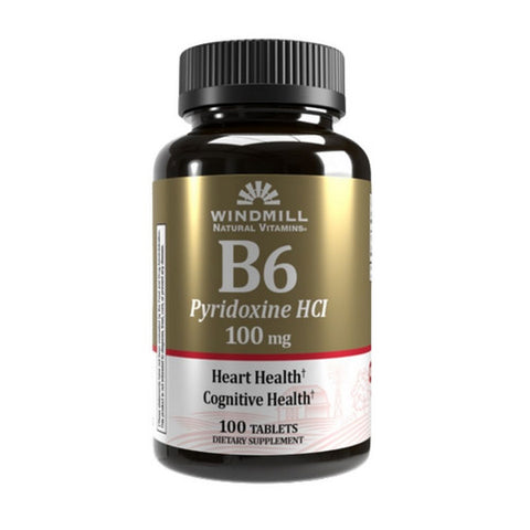 Windmill Health, Vitamin B-6, 100mg, 100 Tabs Windmill Health