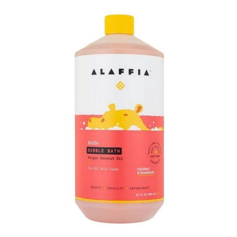 Alaffia, Kids Bubble Bath Coconut Strawberry, 32 Oz Alaffia