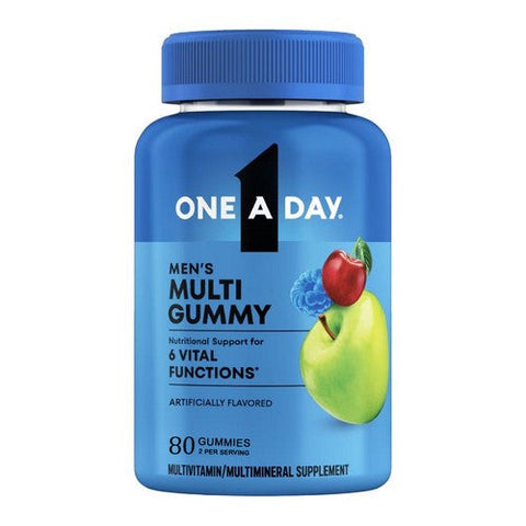One A Day, Men's Multi Gummy 6 Vital Functions, 80 Count One A Day