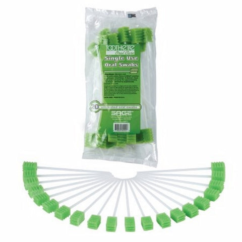 Sage, Plus Oral Swab Untreated Foam Tip, 1 Pack