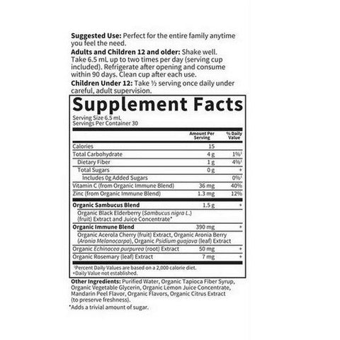Garden of Life, Organics Elderberry Syrup, 6.59 Oz