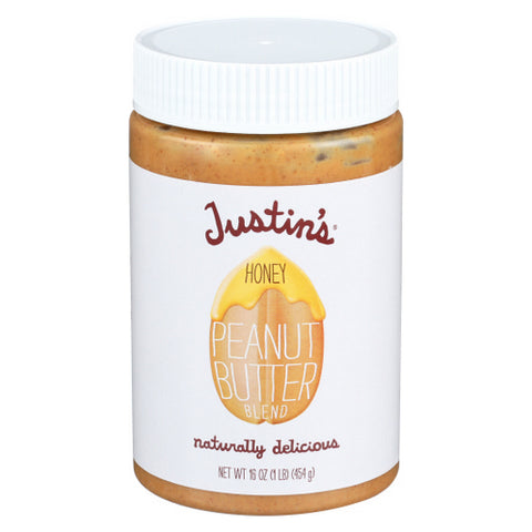 Honey Classic Peanut Butter Case of 12 X 16 Oz by Justin's