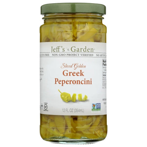 Jeff's GardenPatak, Sliced Golden Greek Pepperoncini, 12 Oz(Case Of 6) Jeff's GardenPatak