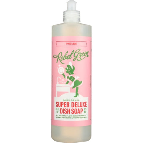 Rebel Green, Soap Dish Pink Lilac, 16 Oz(Case Of 4)