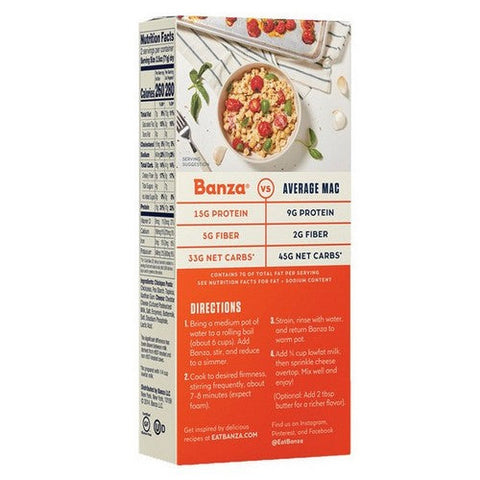 Banza, Pasta Shells Wht Chddr, 5.5 Oz(Case Of 6)