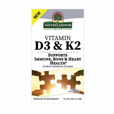 Vitamin D3 And K2 Drops 0.5 Oz by Nature's Answer