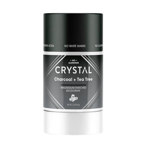 Crystal, Magnesium Enriched Deodorant Stick Charcoal And Tea Tree, 2.5 Oz Crystal