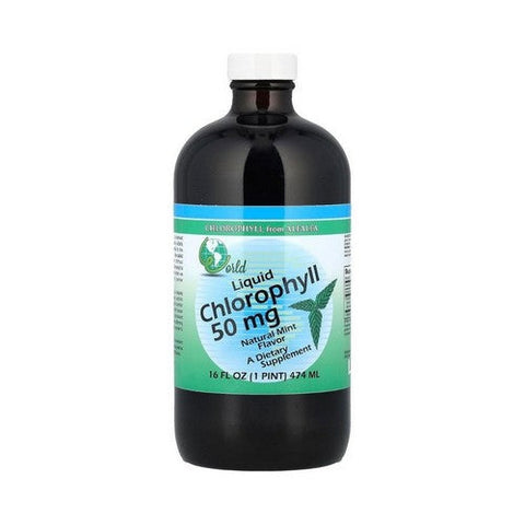 World Organics, Liquid Chlorophyll Natural Mint, 50 Mg, 16 Oz World Organics