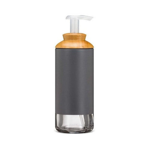 Full Circle Home, Opera Glass Liquid Soap Dispenser, Grey 12 Oz Full Circle Home