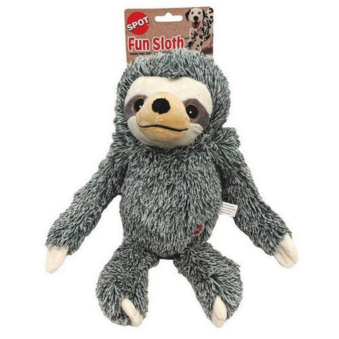 Spot, Spot Fun Sloth Plush Dog Toy Assorted Colors 13", 1 count Spot