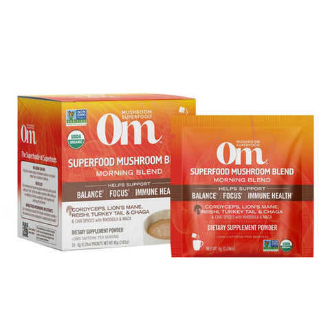 Organic Mushroom Morning Energy Blend 10 Packets by Om Mushrooms