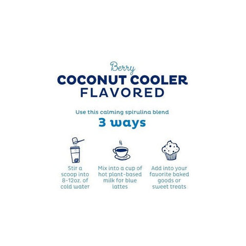 Kos, Organic Blue Spirulina Calming Berry Coconut, 8.78 Oz