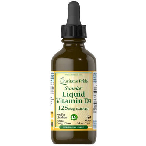 Liquid Vitamin D3 5000 IU 2 Oz by Puritan's Pride