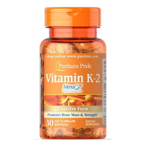 Puritan's Pride, Vitamin K-2 (MenaQ7), 100 mcg, 30 Softgels Puritan's Pride