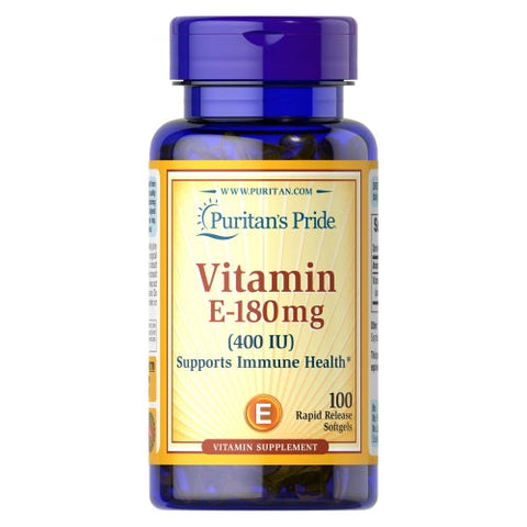 Puritan's Pride, Vitamin E 400 IU Alpha Tocopheryl Acetate, 180 mg, 100 Softgels Puritan's Pride