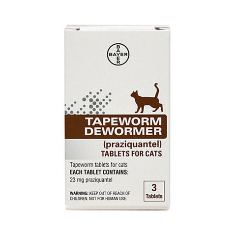 Bayer, Praziquantel Tapeworm Dewormer Tablets for Cats, 3 Count Bayer