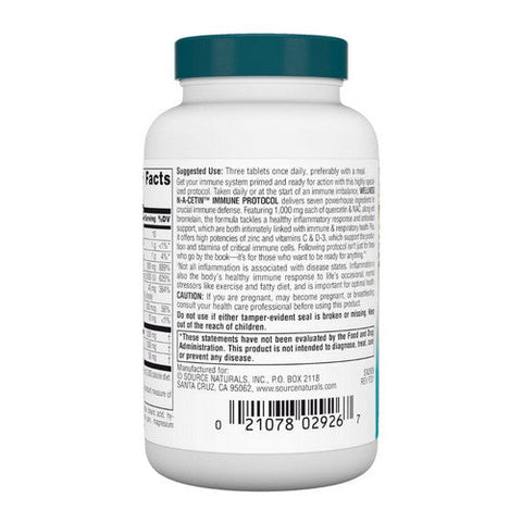 Source Naturals, Wellness N-A-Cetin Immune Protocol, 30 Tabs Source Naturals