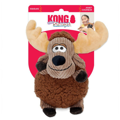 Kong, KONG Sherps Floofs Moose Plush SqueakDog Toy, 1 Each/Medium Kong