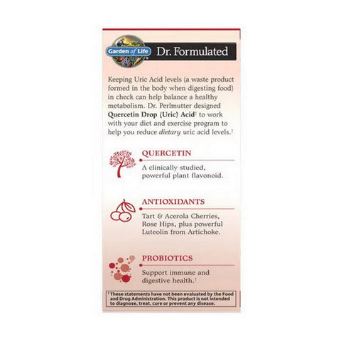 Garden of Life, Dr. Formulated Quercetin Drop Uric Acid, 60 Tabs Garden of Life