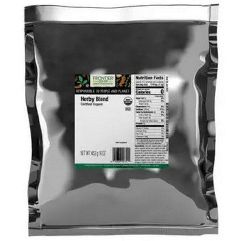 Frontier Coop, Organic Herby Seasoning Blend, 1 Lb Frontier Coop