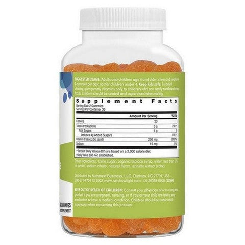 Rainbow Light, Vitamin C High Potency Gummies Citrus, 60 Count Rainbow Light